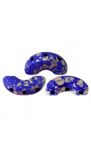 Les perles par Puca® Arcos beads Opaque sapphire splash 33050/94401